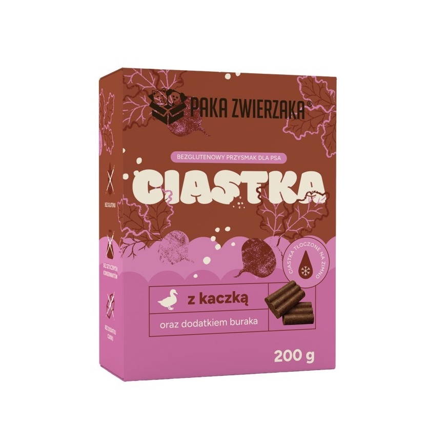 PAKA ZWIERZAKA Duck with beetroot – dog treat – 200g