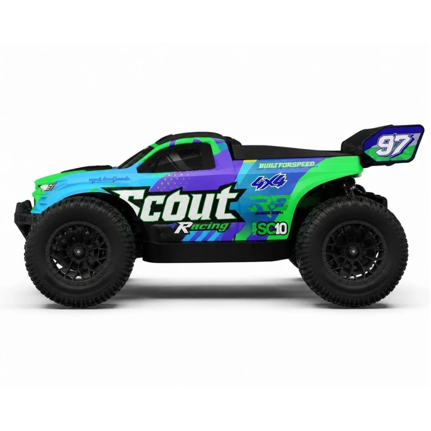 EXTRALINK RC SC10 REMOTE-CONTROLLED CAR 1/10 BRUSHLESS 4WD EXTREME TRUCK Žalias – 2