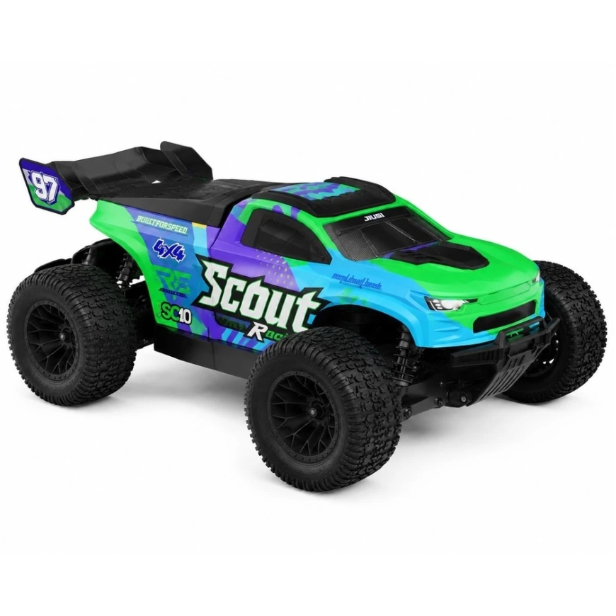 EXTRALINK RC SC10 REMOTE-CONTROLLED CAR 1/10 BRUSHLESS 4WD EXTREME TRUCK Žalias – 3