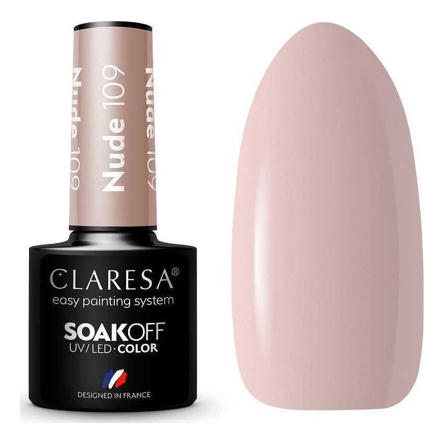 Claresa Claresa Soak Off UV/LED Nude hibridinis lakas 109 5g