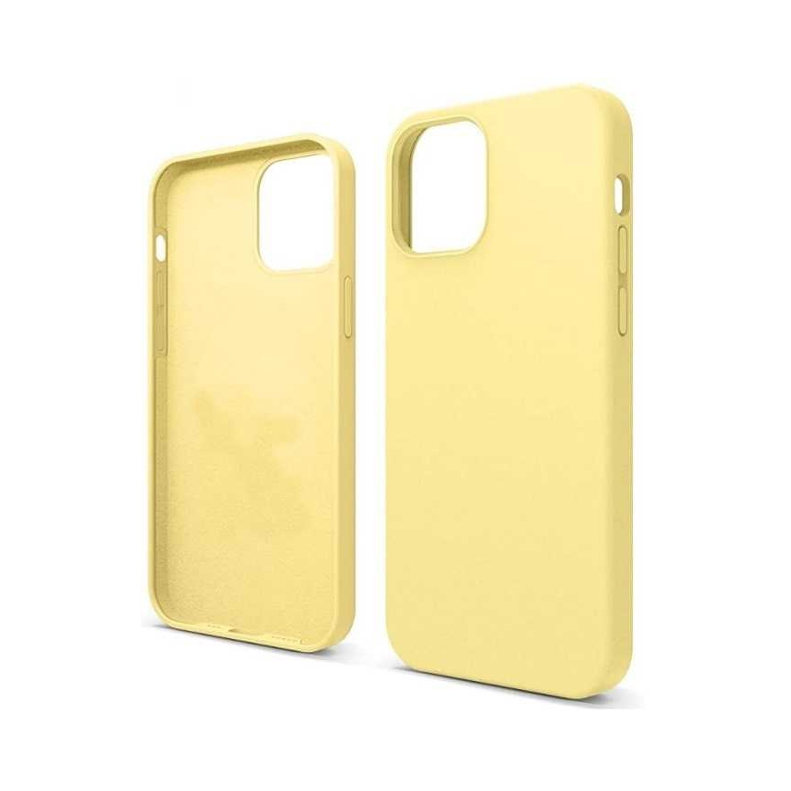 Riff "Minkštas silikono dėklas iPhone 12 Pro Max" geltonas