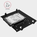 Axagon RHD-435 bracket for 4x 2.5" or 2x 2.5" HDD/SSD & 1x 3.5" HDD into 5.25" bay, metal
