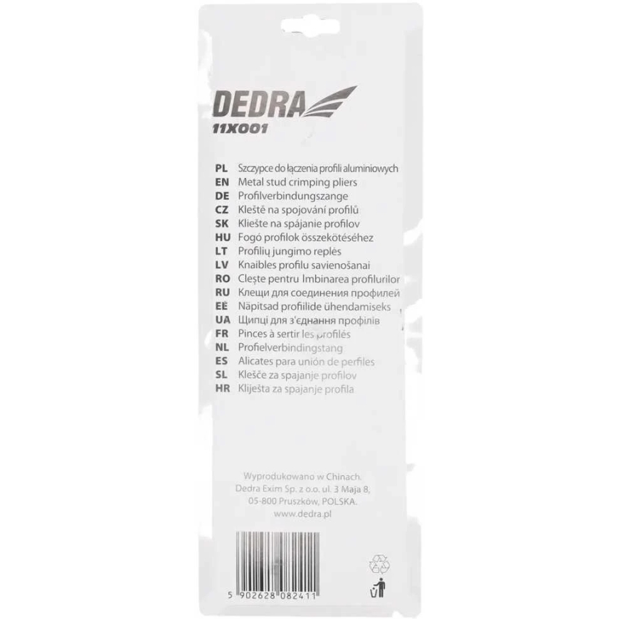 Dedra Szczypce Replės aliuminio profilių sujungimui 280 mm – 2