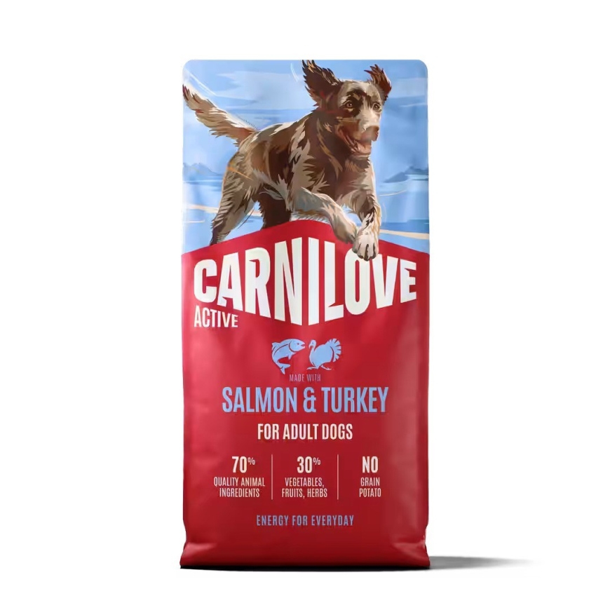 CARNILOVE Aktiivne lõhe ja kalkun - kuiv koeratoit - 12kg