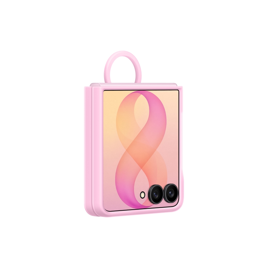 Silikoninis žiedo magnetinis dėklas Samsung Galaxy Z Flip8, rožinis – 3