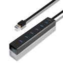 Axagon HUE-SA7BP interfeisa centrmezgls USB 3.2 Gen 1 (3.1 Gen 1) Type-A 5000 Mbit/s Melns Axagon HUE-SA7BP interfeisa centrmezgls USB 3.2 Gen 1 (3.1 Gen 1) Type-A 5000 Mbit/s Melns
