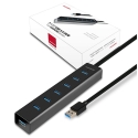 Axagon HUE-SA7BP jaotur USB 3.2 Gen 1 (3.1 Gen 1) Type-A 5000 Mbit/s Must Axagon HUE-SA7BP jaotur USB 3.2 Gen 1 (3.1 Gen 1) Type-A 5000 Mbit/s Must