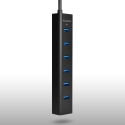 Axagon HUE-SA7BP interfeisa centrmezgls USB 3.2 Gen 1 (3.1 Gen 1) Type-A 5000 Mbit/s Melns Axagon HUE-SA7BP interfeisa centrmezgls USB 3.2 Gen 1 (3.1 Gen 1) Type-A 5000 Mbit/s Melns