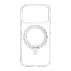 FoneKit Premium Kickstand MagSafe aizsargapvalks ar statīvu, iPhone 18 Pro / 17 Pro, caurspīdīgs