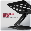Axagon STND-LQB Laptop-Ständer, Doppelgelenk, höhenverstellbar, faltbar Sülearvuti ja tahvelarvuti a Axagon STND-LQB Laptop-Ständer, Doppelgelenk, höhenverstellbar, faltbar Sülearvuti ja tahvelarvuti a
