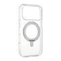 FoneKit Premium Kickstand MagSafe aizsargapvalks ar statīvu, iPhone 18 Pro / 17 Pro, caurspīdīgs