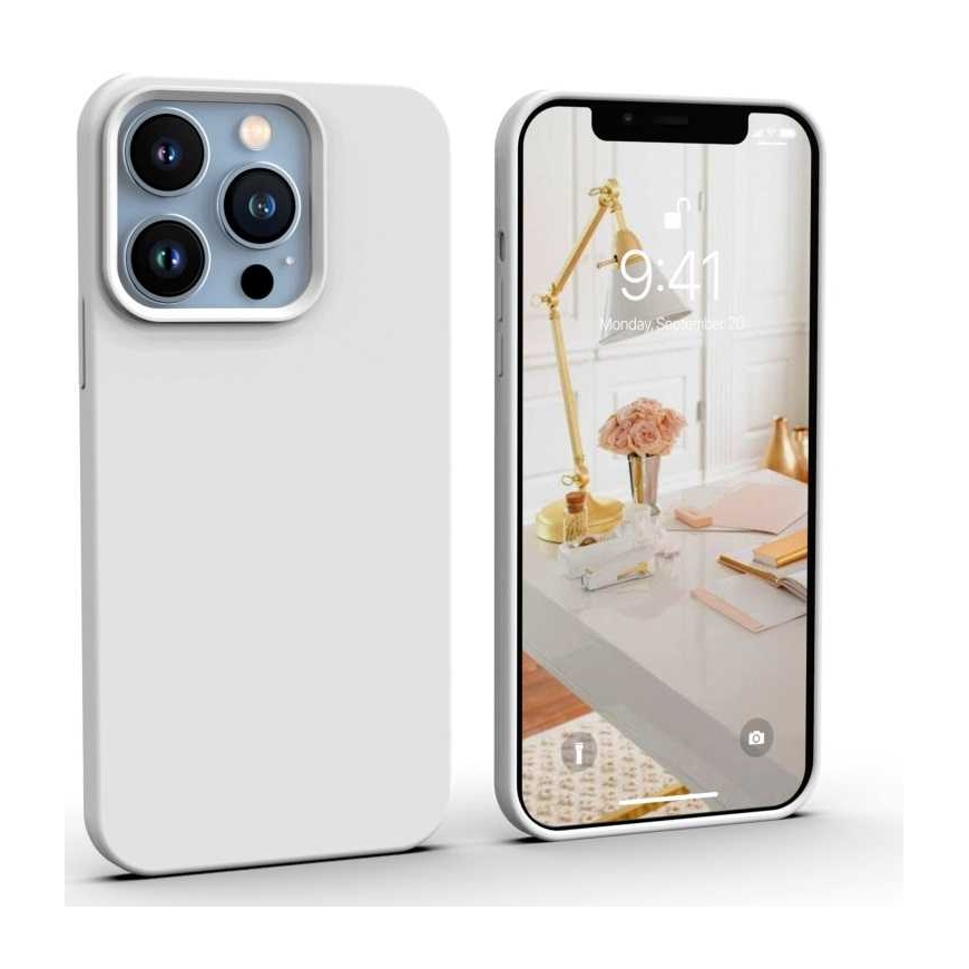 Riff "Mīksts silikona vāciņš iPhone 13 Pro Max" Balts