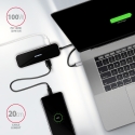 Axagon HMC-6H4A USB 3.2 Gen 1 hub, 4x USB-A, HDMI 4k/30Hz, PD 100W, 20cm USB-C cable