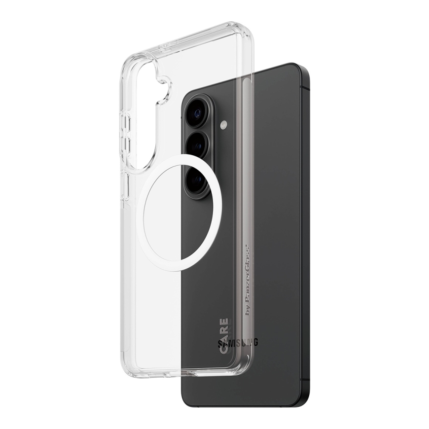 PanzerGlass CARE™ by ® Urban Explorer Case Transparent w. White Qi Samsung Galaxy S26+ mobile phone
