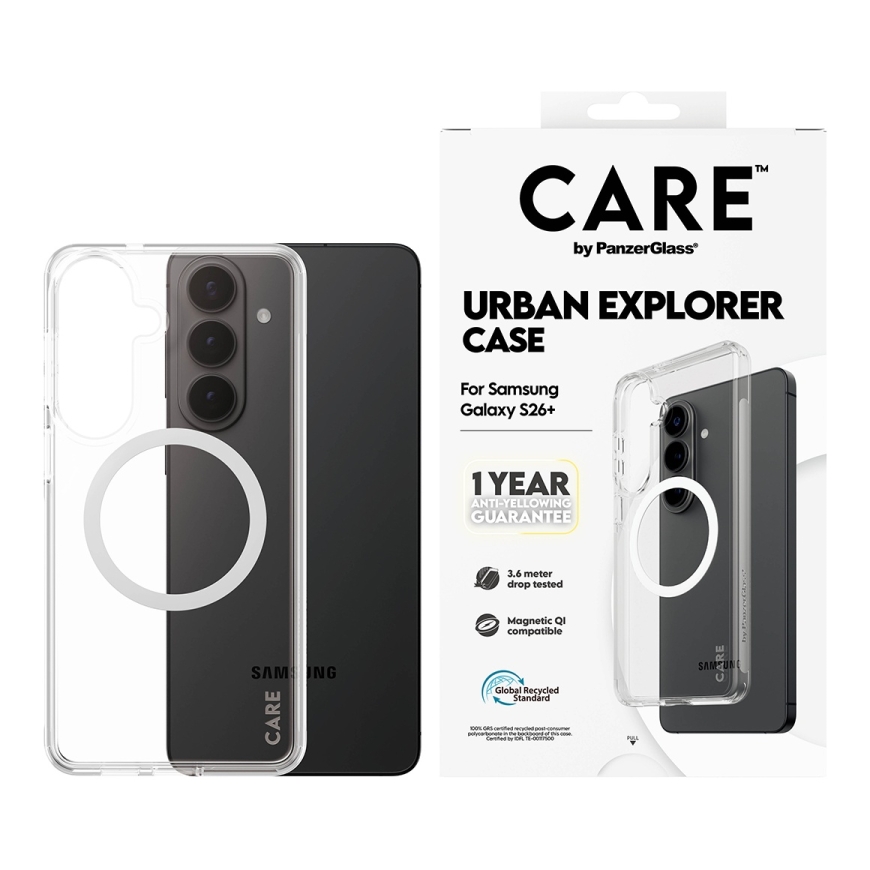 PanzerGlass CARE™ by ® Urban Explorer Case Transparent w. White Qi Samsung Galaxy S26+ mobile phone – 2