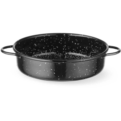 Hendi Round Enamel Coated Pan with Handles, 140x45 mm diameter