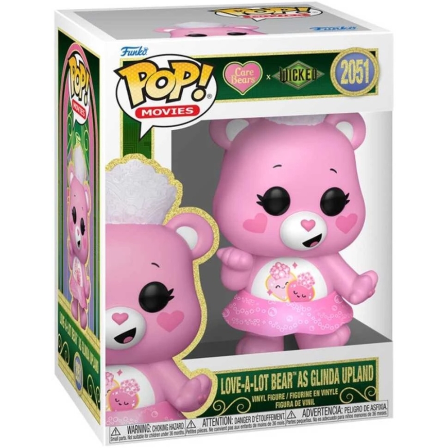 FUNKO POP! Vinüülkujuke: Wicked x Care Bears - Love-a-Lot Bear Glinda Uplandi rollis, ~9 cm