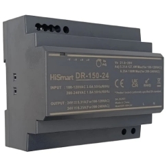 DIN-raudi toiteallikas - HiSmart 24V 6.25A 150W DIN-raudi toiteallikas Must
