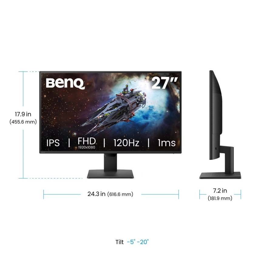 BenQ GW2790P 27" IPS 1920x1080 120Hz 1ms silmänhoito laajakuvan pelinäyttö – 4