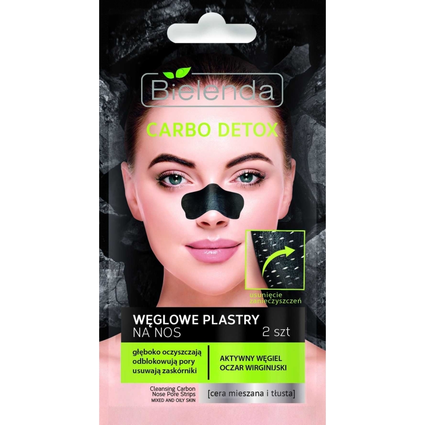 Bielenda Carbo Detox Black Carbon Nasal Patches 2 pcs.