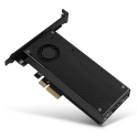 Axagon PCEM2-DC PCIe x4 - M.2 NVMe M-key + SATA B-key slot adapter w. cooler, SP & LP