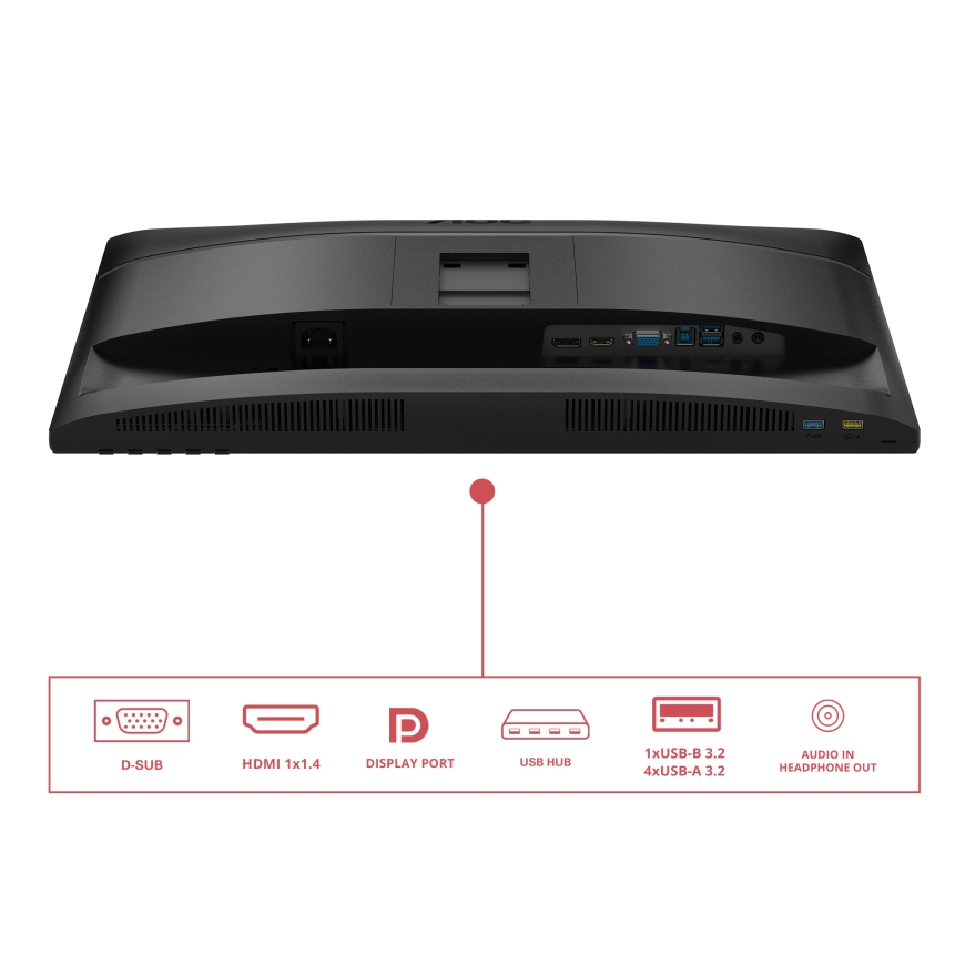 AOC 24E4U tietokoneen litteä näyttö 60,5 cm (23.8") 1920 x 1080 pikseliä Full HD LED Musta – 5