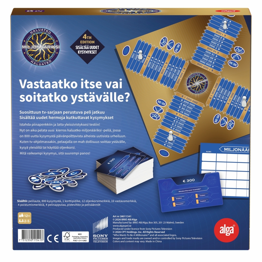 ALGA Haluatko Miljonääriksi 4th Edition stalo žaidimas – 4