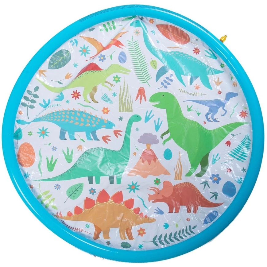 Jilong НАДУВНОЙ КРУГЛЫЙ КОВРИК 154x7CM ДЕТСКАЯ ПЛОЩАДКА ФОНТАН ДИНОЗАВРЫ 51626 СИНИЙ 626527 – 2