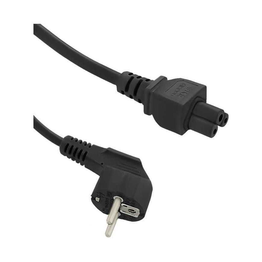 Qoltec strāvas kabelis IEC C5/SCHUKO (50548) melns – 3