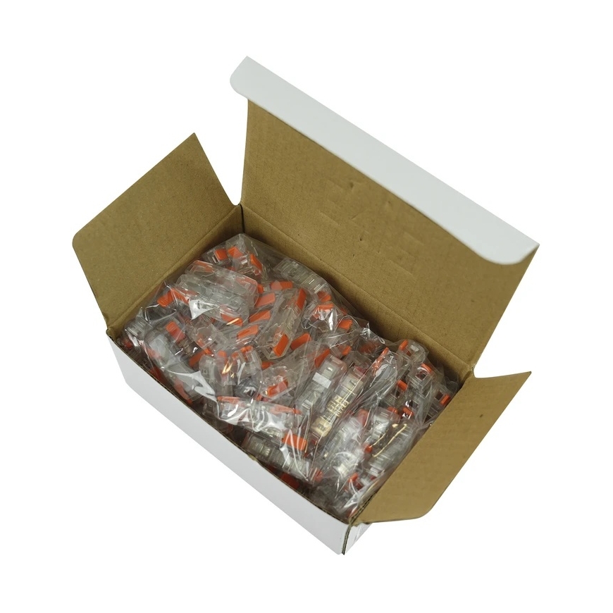 Plastrol 100 gab. Ātrās Savienotāju Kompleks ar Svirām, Piemērots Visu Veidu Vadiem: sz-1-1d 24a 450V Elastīgs Vads 0,2-1,5mm², – 3