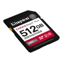 Kingston Technology 512GB Canvas React Plus SDXC UHS-II 280R/150W U3 V60 for Full HD/4K Kingston Technology 512GB Canvas React Plus SDXC UHS-II 280R/150W U3 V60 for Full HD/4K