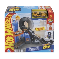Hot Wheels City Downtown Tire Shop playset