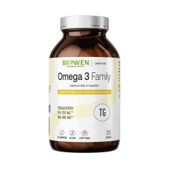 BIOWEN Omega 3 TG Ģimenes 720mg EPA, 480mg DHA – pārtikas piedeva cilvēkiem – 225 kapsulas