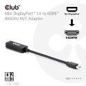CLUB3D Mini DisplayPort™ 1.4 to HDMI™ 8K60Hz M/F Adapter