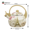 Kettle with whistle, enameled steel, pattern - Paris, 2L, KH 203 Kettle with whistle, enameled steel, pattern - Paris, 2L, KH 203