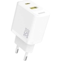 Dudao A27 MaxC 35W GaN + USB-C laidas baltas Dudao A27 MaxC 35W GaN + USB-C laidas baltas