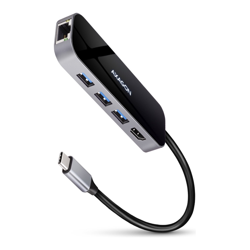 Axagon HMC-6GL sülearvuti dokk ja pordireplikaator Juhtmega ühendatud USB 3.2 Gen 1 (3.1 Gen 1) Type