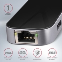 Axagon HMC-6GL USB 3.2 Gen 1 hub, 3x USB-A, HDMI 4k/30Hz, RJ-45, PD 100W, 20cm USB-C cable Axagon HMC-6GL USB 3.2 Gen 1 hub, 3x USB-A, HDMI 4k/30Hz, RJ-45, PD 100W, 20cm USB-C cable