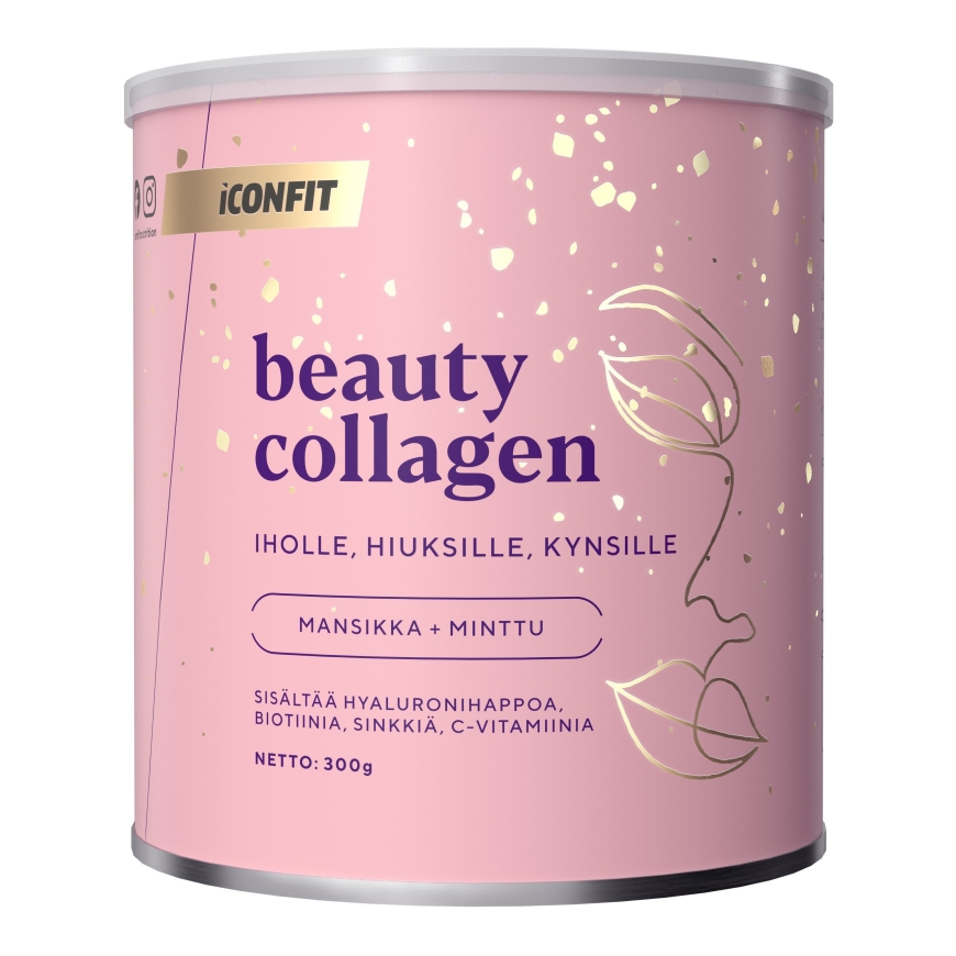 ICONFIT Beauty kollageen, maasikas-münt, 300 g