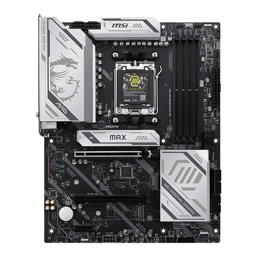 MSI MAG X870E GAMING MAX WIFI mātes plate AMD X870E AM5 pieslēgvieta ATX – 2