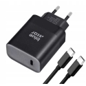 Sininen Tähti TFB-TC PD QC4.0 45W Musta USB-C-kaapeli Sininen Tähti TFB-TC PD QC4.0 45W Musta USB-C-kaapeli