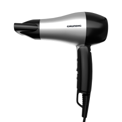 Grundig HD 2200 hair dryer 1200 W Black, Silver