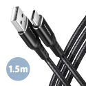 Axagon BUCM-AM15AB USB-kaapeli USB 2.0 1,5 m USB A USB C 0,48 Gbit/s Musta Axagon BUCM-AM15AB USB-kaapeli USB 2.0 1,5 m USB A USB C 0,48 Gbit/s Musta