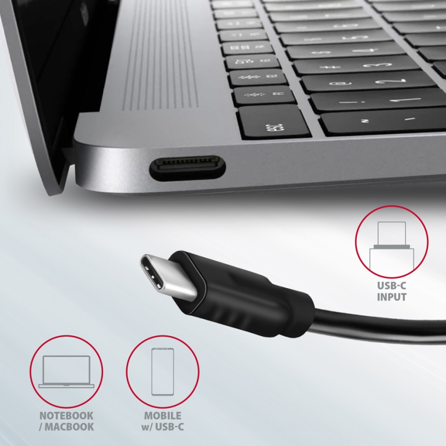 Axagon HMC-5G21 док-станция для ноутбука Проводная USB 3.2 Gen 2 (3.1 Gen 2) Type-C Серый – 3