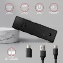 Axagon EE35-GTR USB-C 5Gbps - SATA 6G, 3.5 RIBBED box BLACK - USB Typ C HDD enclosure 3.5"