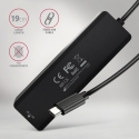 Axagon HUE-C2C хаб-разветвитель USB 3.2 Gen 1 (3.1 Gen 1) Type-C 5000 Мбит/с Черный
