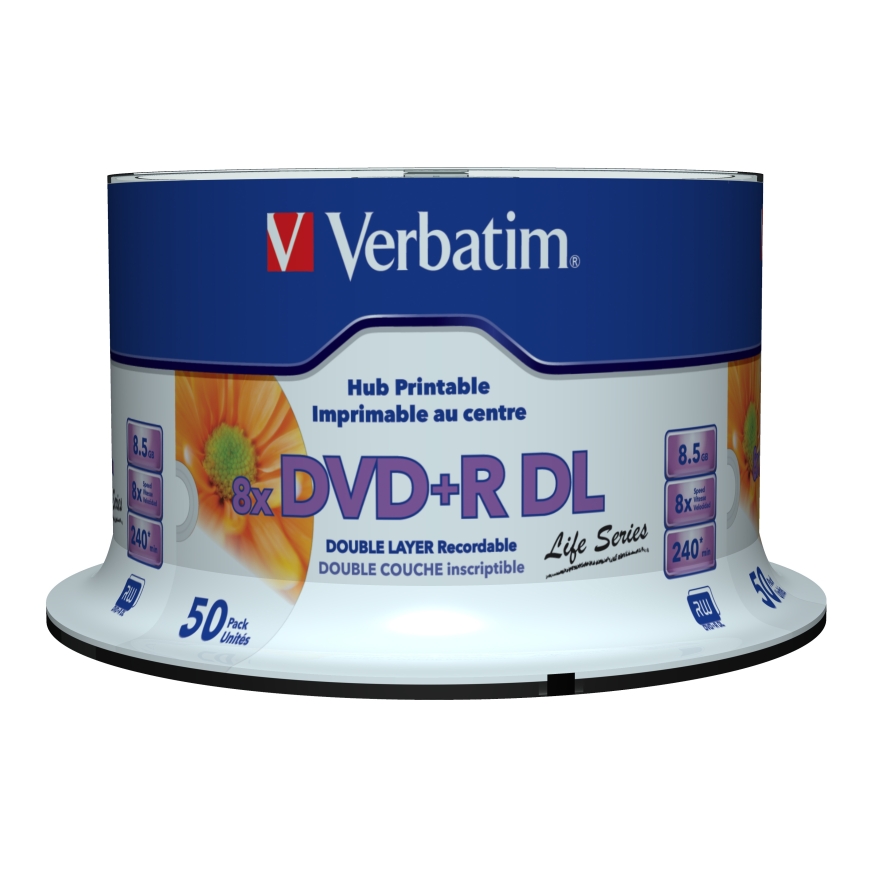 Verbatim 97693 tyhjä DVD-levy 8,5 GB DVD+R DL 50 kpl – 3