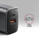 Axagon ACU-PQ67 PD3.0 & QC4+ 2xOUTPUTS wall charger 67W