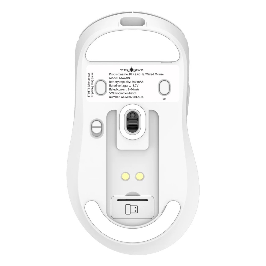 White Shark GAWAIN-W 500mAh/12000DPI/56g, White – 5