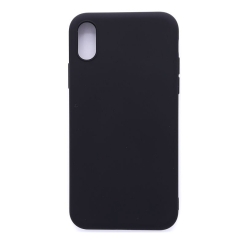 Apple iPhone X/Xs Nano silikona vāks maiga pieskāriena TPU melns